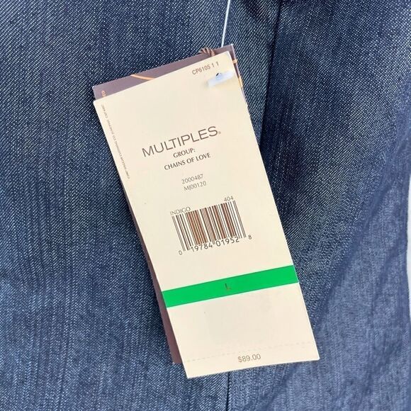 NWT Multiples Matching Denim Jacket & Pants Size L - Picture 7 of 16